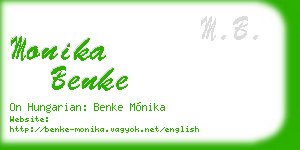 monika benke business card